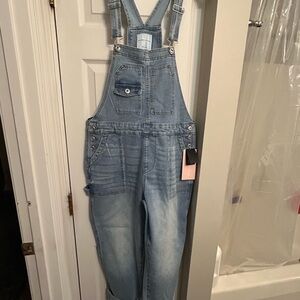 Celebrity Pink Light Blue Denim Overalls